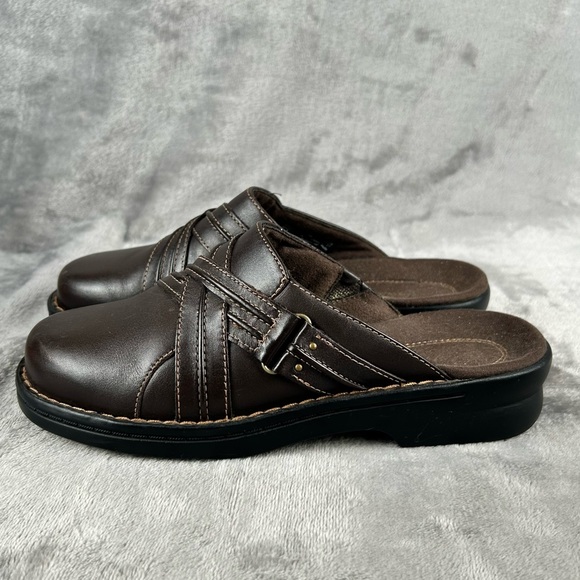 Clarks Mule Patty Chile Clogs Womens 7 Brown Leather Boho Casual Comfort Shoes - Picture 6 of 10